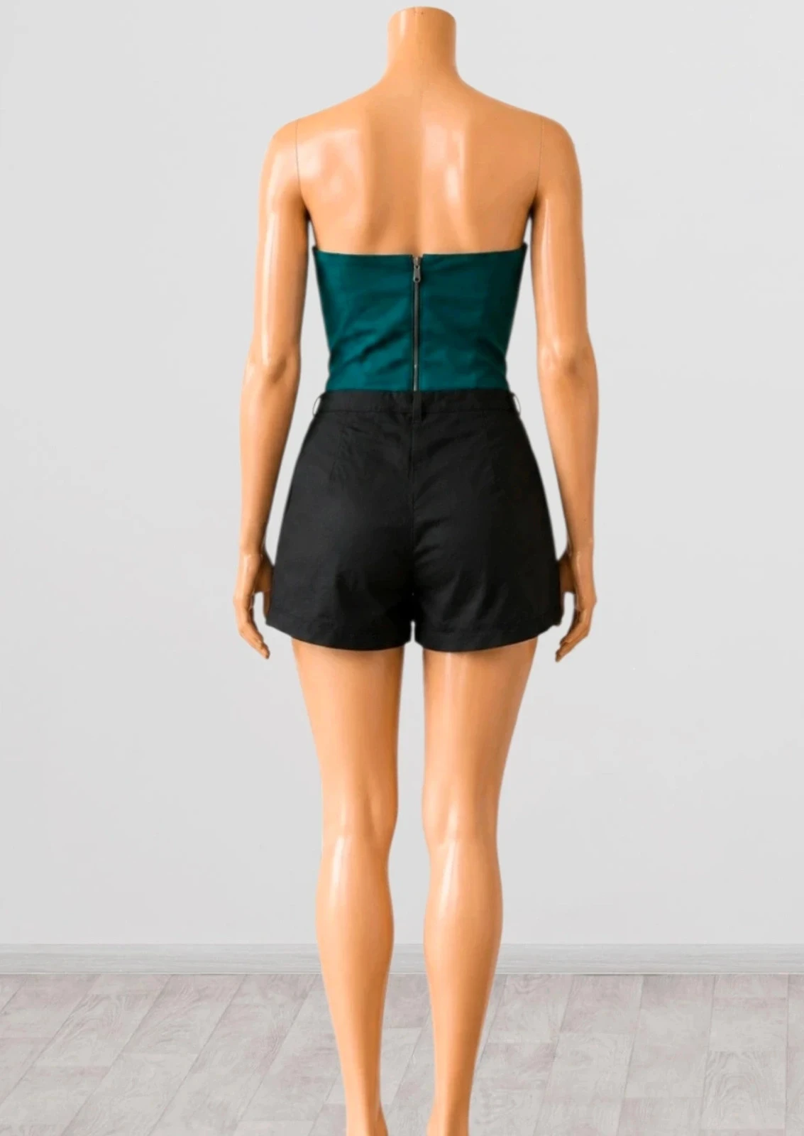 💚 Combi-short Naf Naf com estampa gráfica Verde e Preto – Tamanho M – Muito bom estado – photo 2